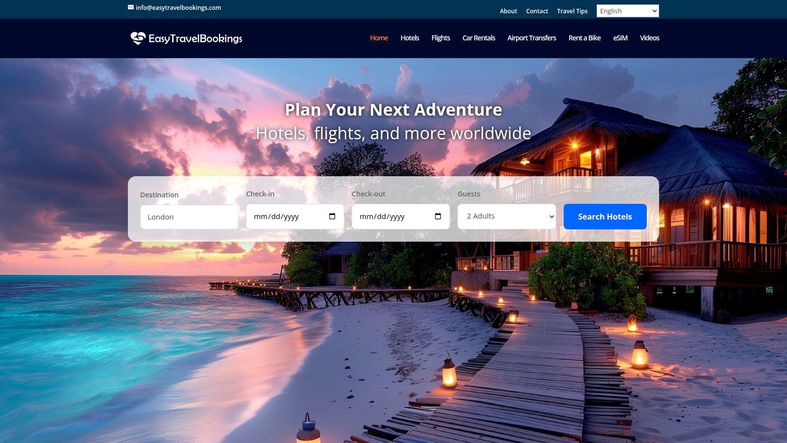 Screenshot from https://easytravelbookings.com